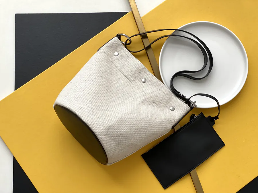 Rive Gauche French Linen Bucket Bag