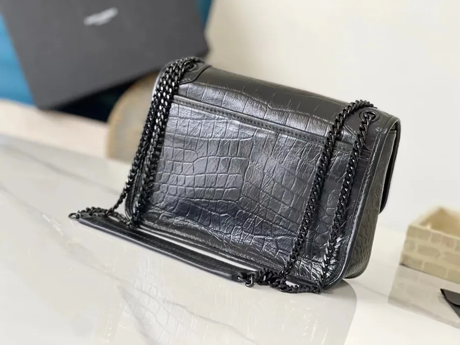 NIKI Medium 28x20cm Bucket Bag with Grained Calfskin