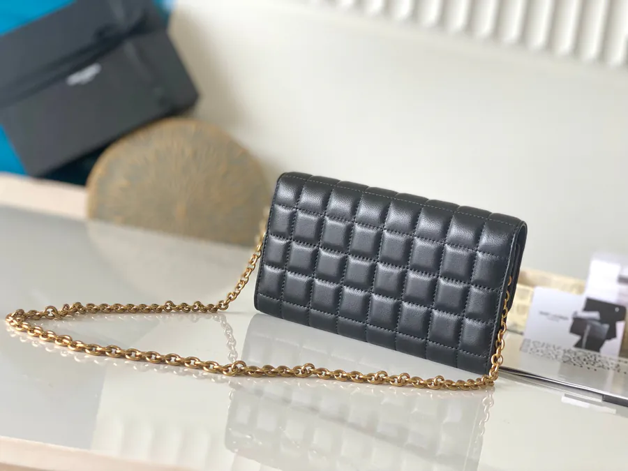 Y Brand New Chain Shoulder Bag Grained Lambskin, Stylish & Versatile