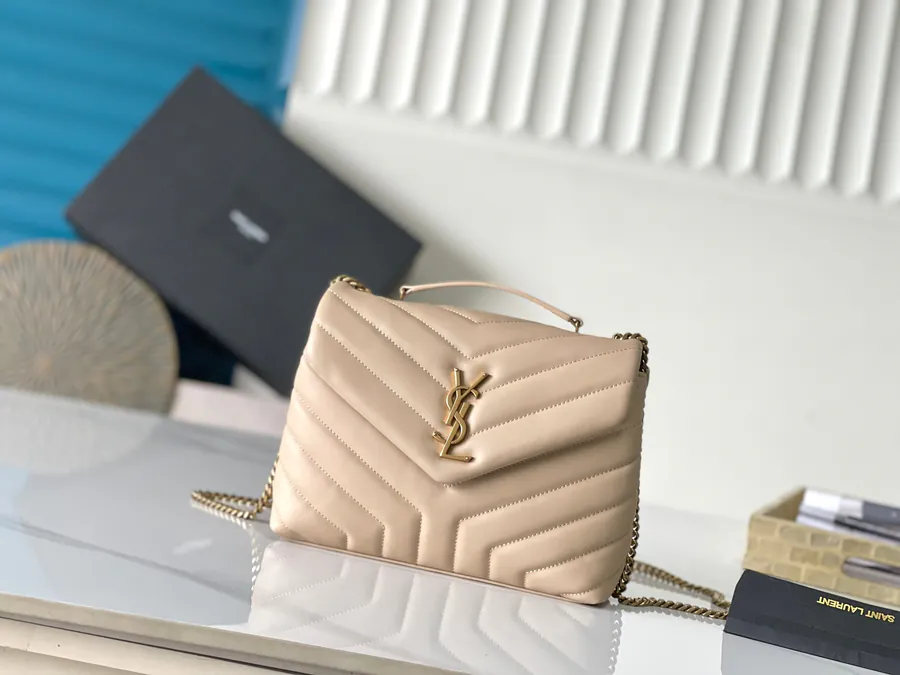 Loulou 25cm Bucket Bag in Apricot