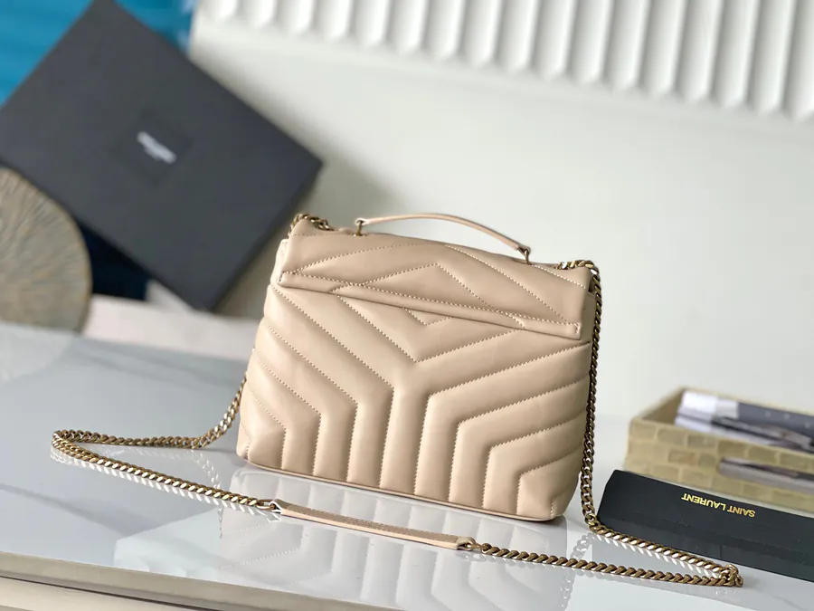 Loulou 25cm Bucket Bag in Apricot