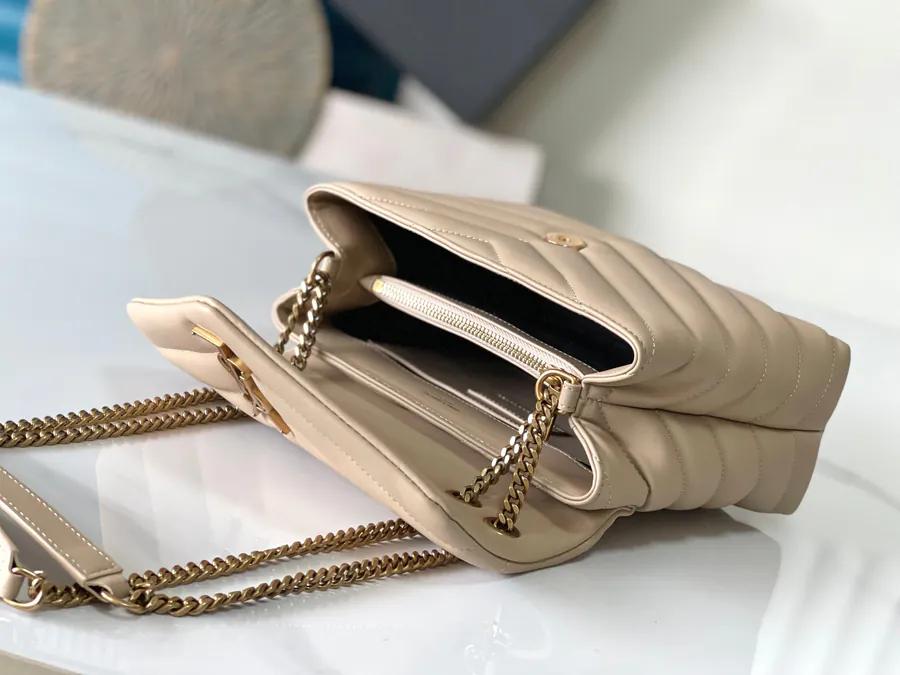 Loulou 25cm Bucket Bag in Apricot