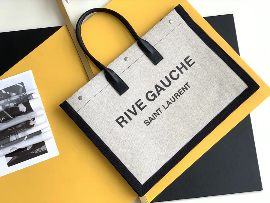 Rive Gauche Tote Bag Custom Imported Waterproof Canvas, Elegant and Stylish
