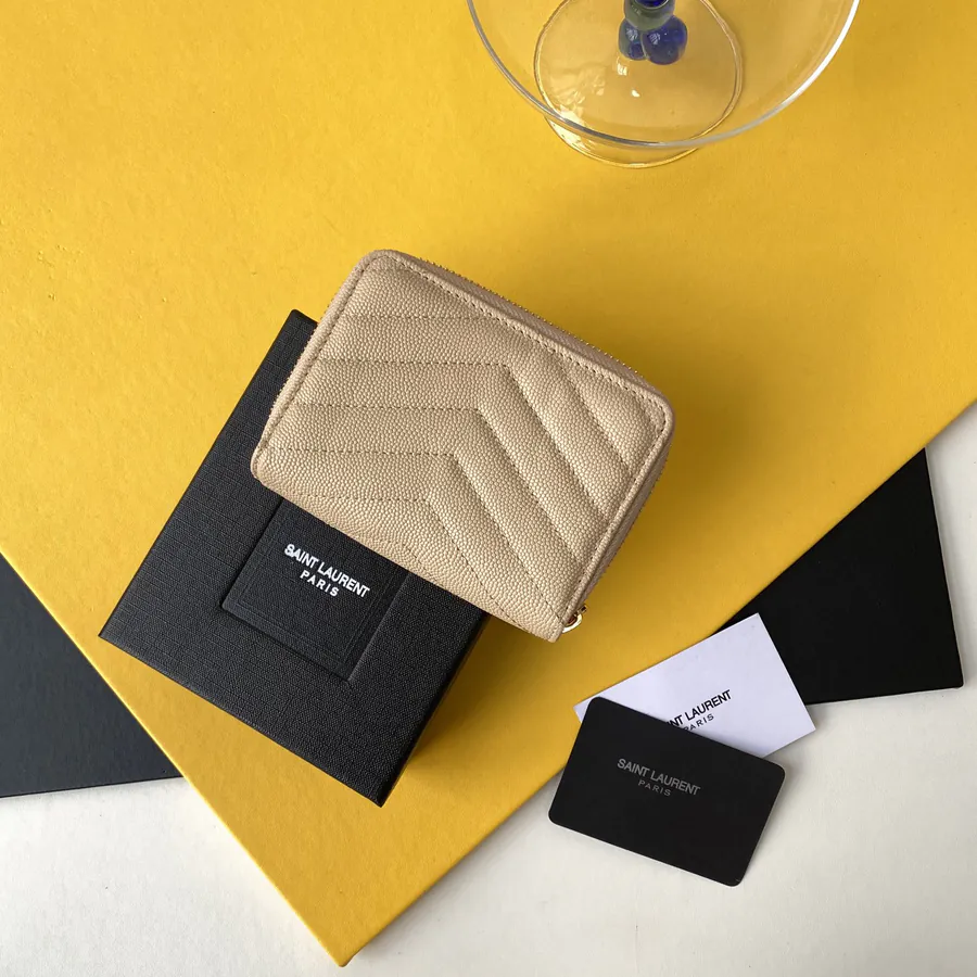 YSL Saint Laurent Premium Wallet Compact Coin Pouch