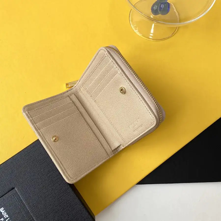 YSL Saint Laurent Premium Wallet Compact Coin Pouch