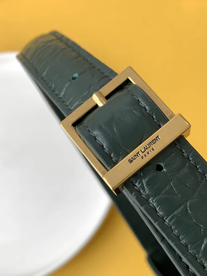 P600 657228 Green Crocodile Skin Crossbody Bag