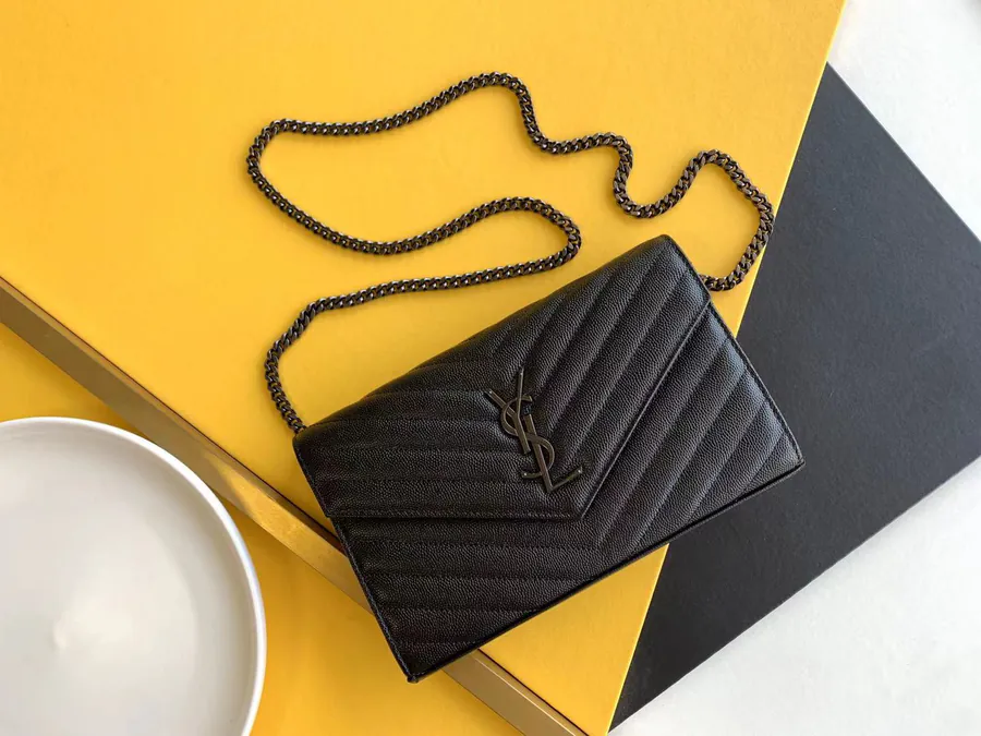 YSL Saint Laurent Premium Original Leather Wallet
