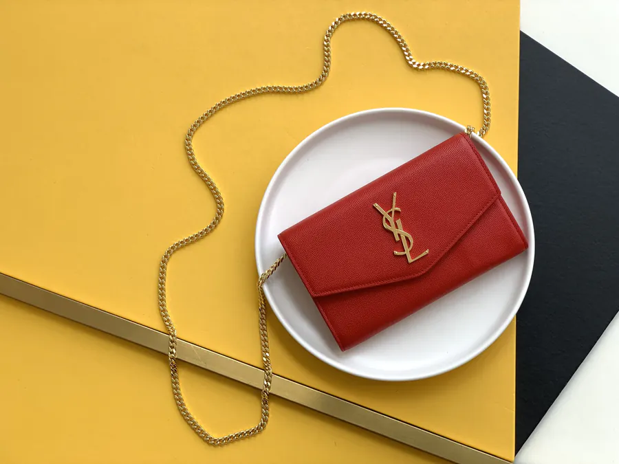 YSL Saint Laurent Premium Original Leather Mini Envelope Bag