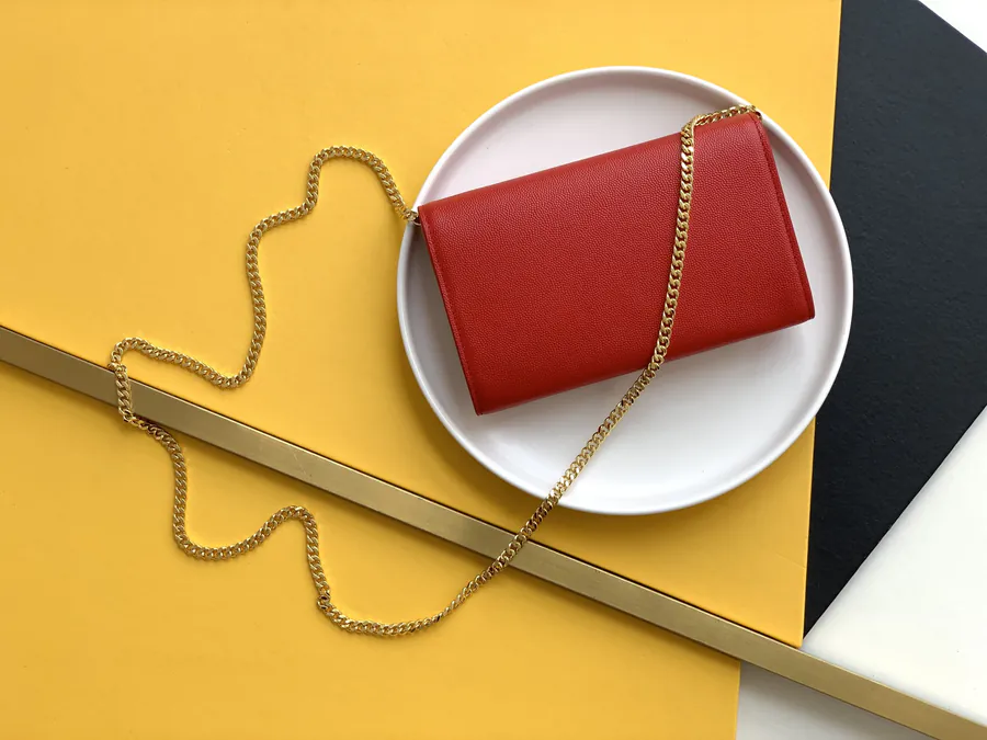 YSL Saint Laurent Premium Original Leather Mini Envelope Bag