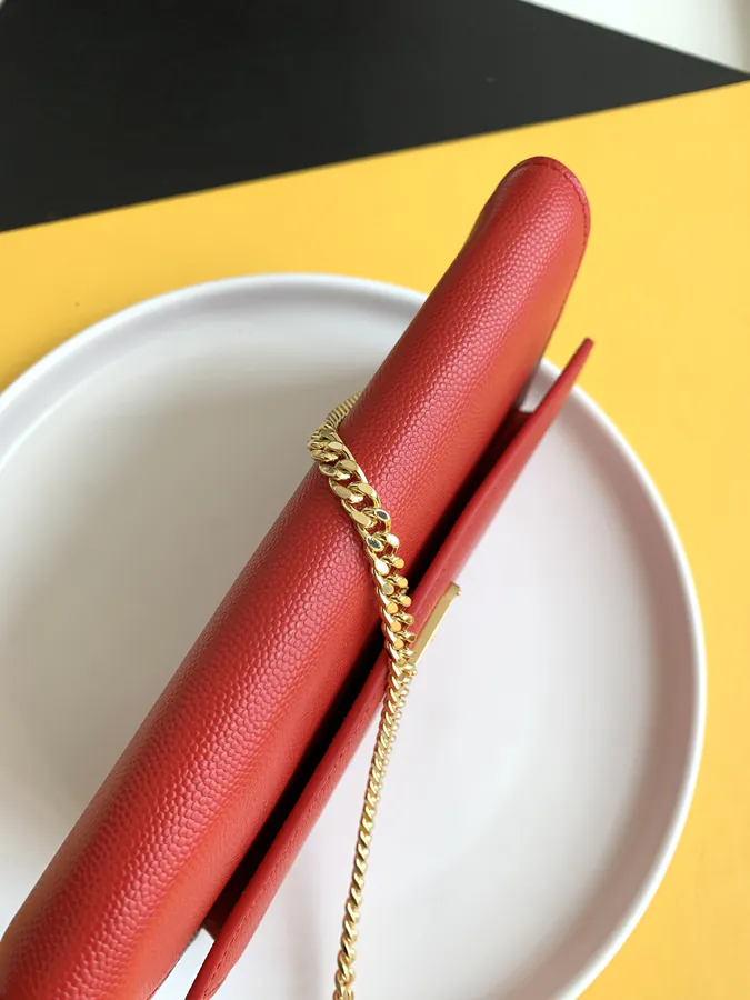 YSL Saint Laurent Premium Original Leather Mini Envelope Bag