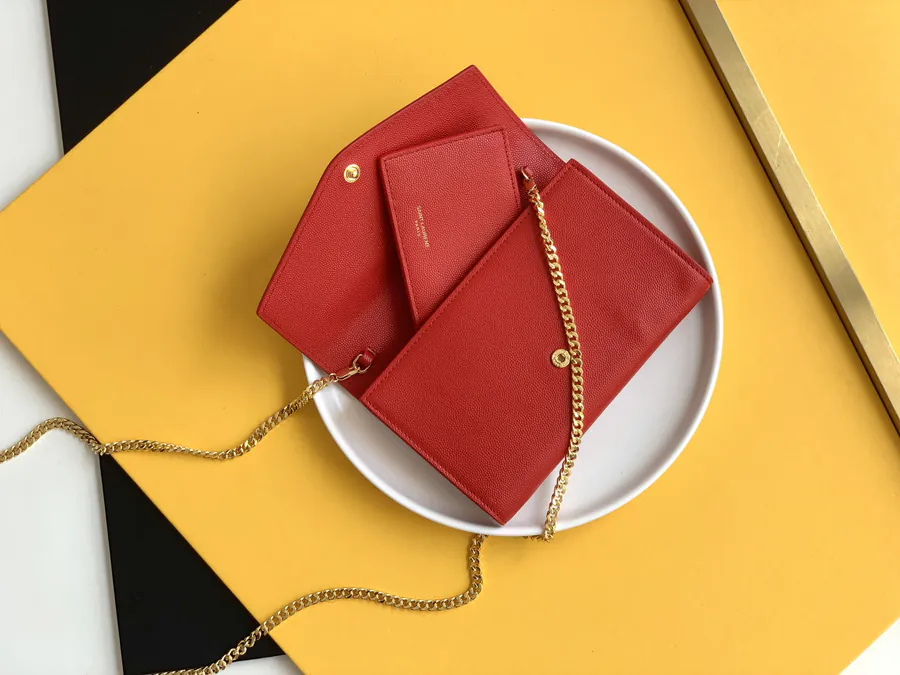 YSL Saint Laurent Premium Original Leather Mini Envelope Bag
