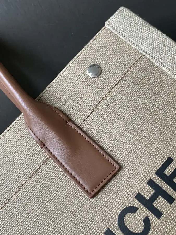 Rive Gauche Tote Bag, Handcrafted with Custom Canvas and Hardware