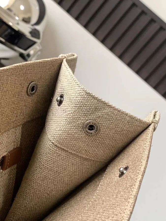 Rive Gauche Tote Bag, Handcrafted with Custom Canvas and Hardware