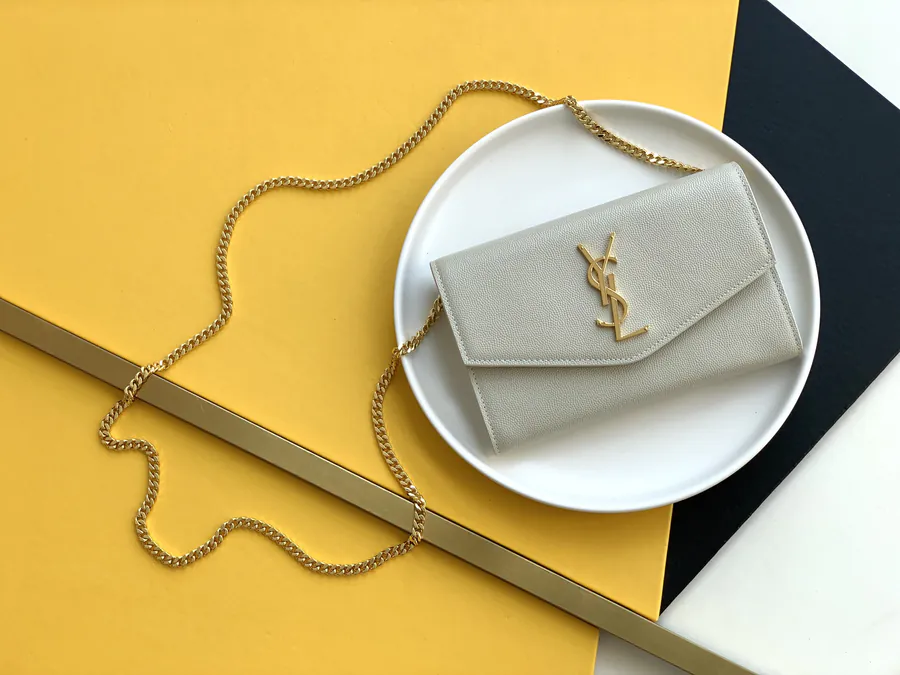 YSL Saint Laurent Premium Original Leather Mini Envelope Bag