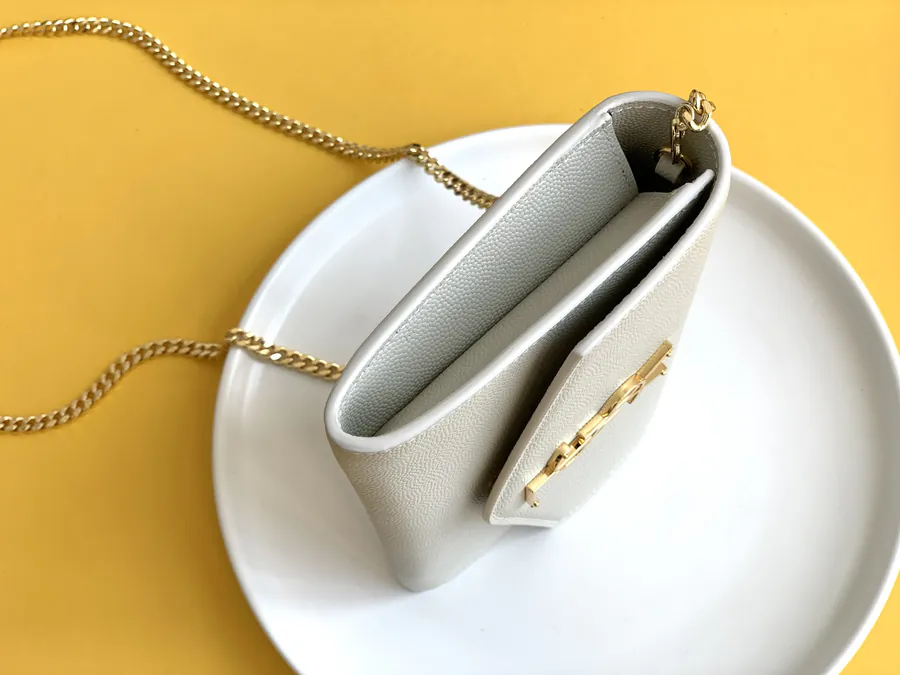 YSL Saint Laurent Premium Original Leather Mini Envelope Bag