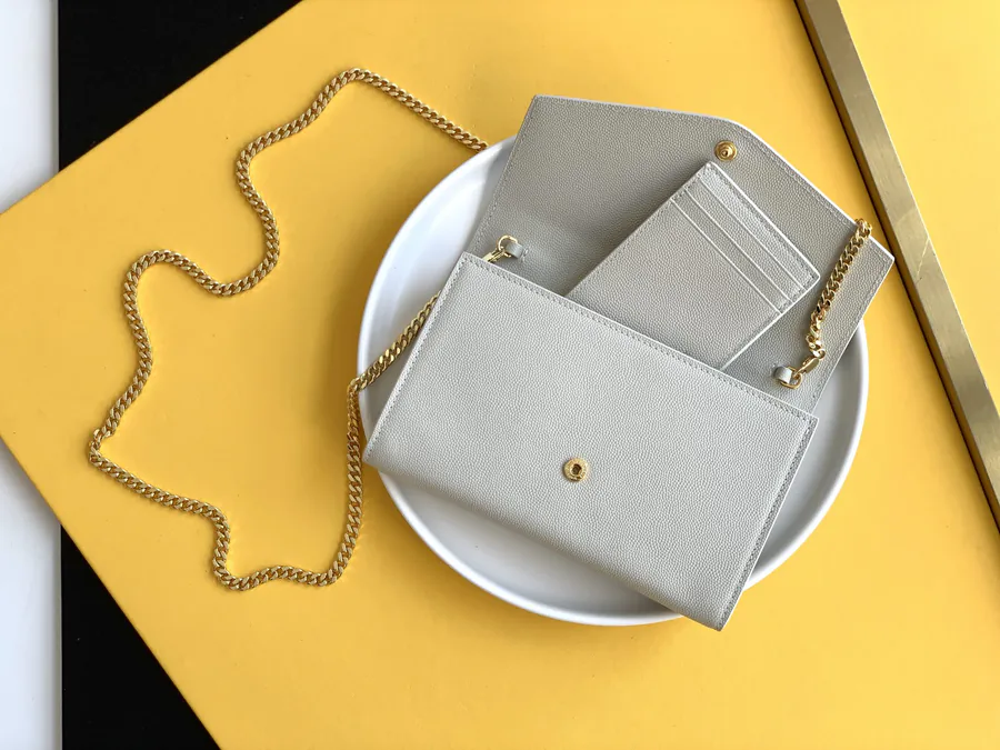 YSL Saint Laurent Premium Original Leather Mini Envelope Bag