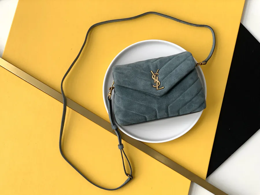 YSL Saint Laurent Grained Calfskin Bucket Bag