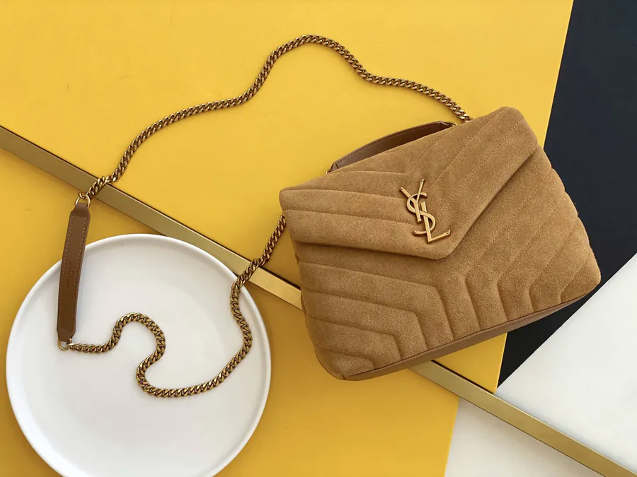 YSL Saint Laurent Velvet Gold Trim Series