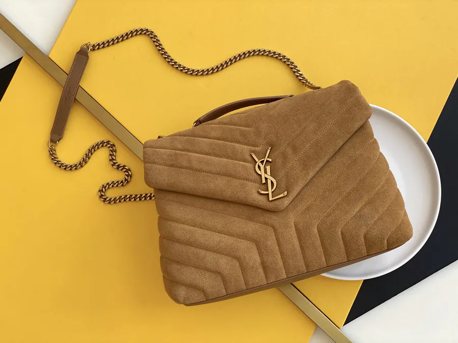YSL Saint Laurent Velvet Gold Trim Series