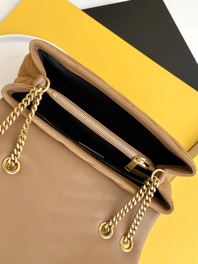YSL Saint Laurent Velvet Gold Trim Series