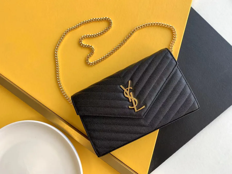 YSL Saint laurent Premium Original Leather Wallet