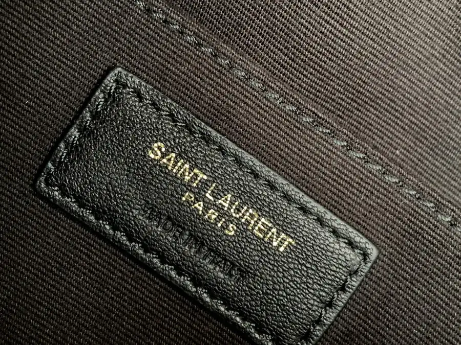 YSL Saint Laurent Premium Camera Bag with Gold Trim and Leather