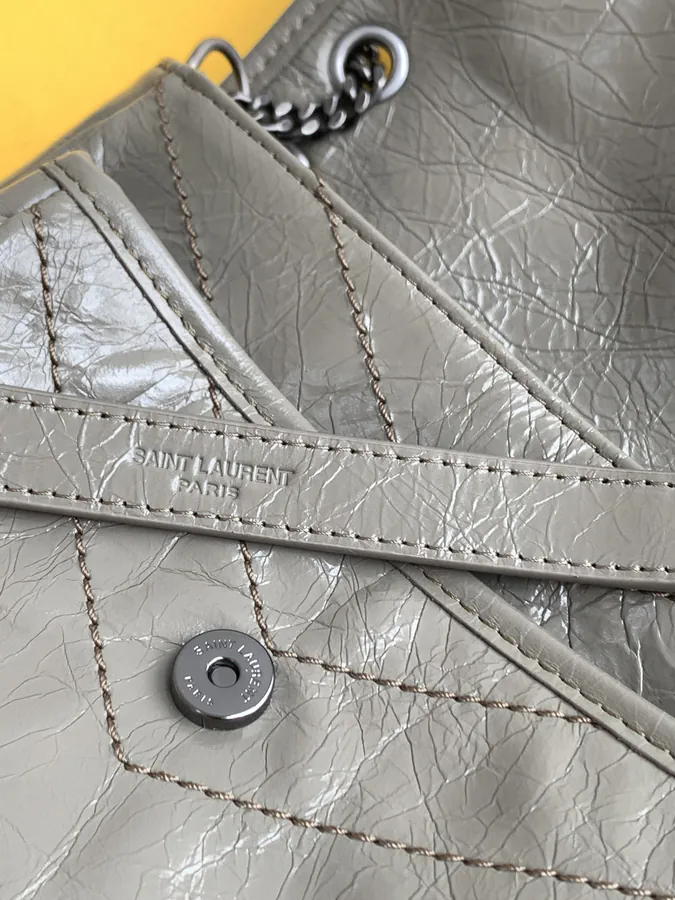 Niki Mini Cement Silver Chain with D Clasp