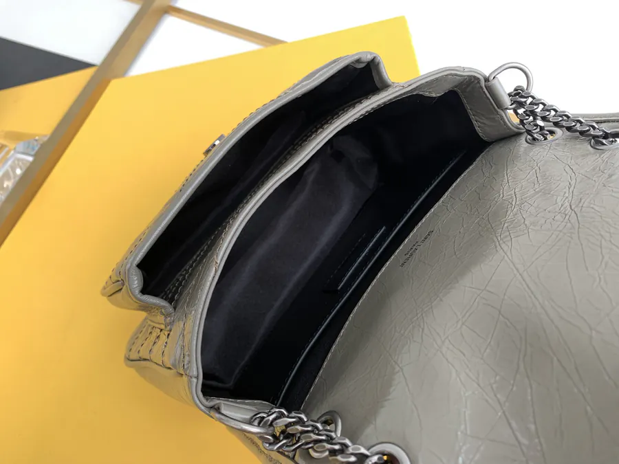 Niki Mini Cement Silver Chain with D Clasp